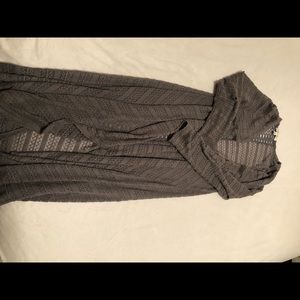 Long gray cardigan